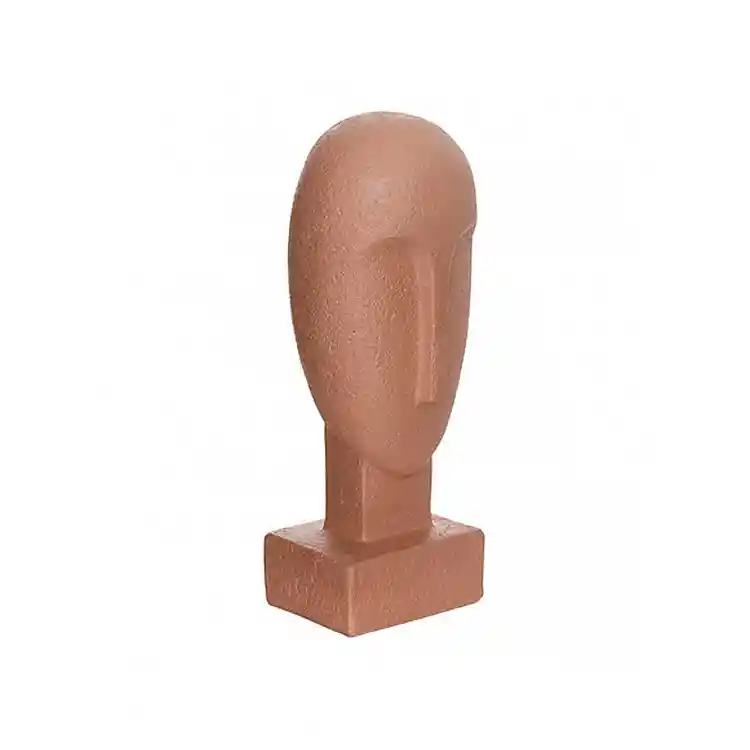 Διακοσμητικό φιγούρα κεφάλι ανθρ. terracotta 9x8x24,5cm