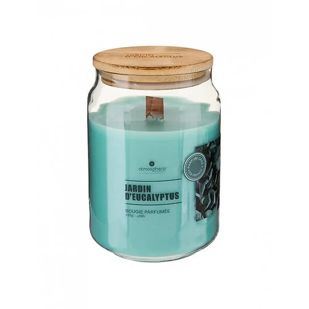 Κερί σε βάζο με καπάκι  eucalyptus  435g/Φ9Η13cm