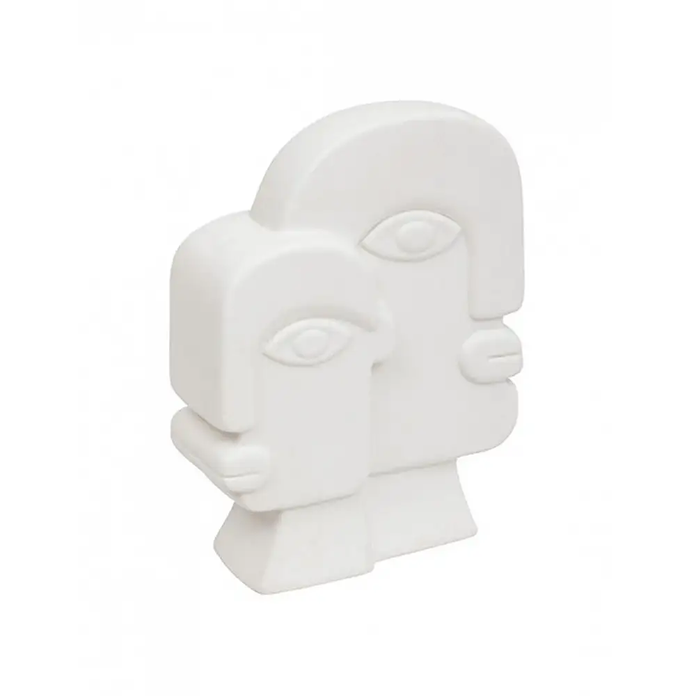 Διακοσμητικό ανθρωπ. κεφάλια λευκά 18,5x7x26cm
