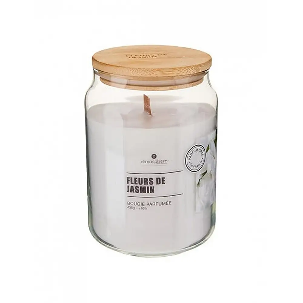 Κερί σε γυάλινο βάζο  Jasmine  435gr/9x13cm