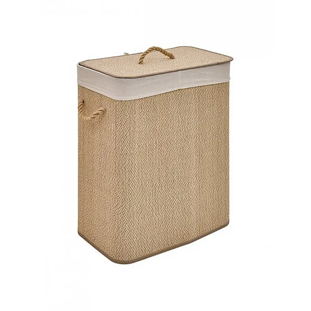 Καλάθι απλύτων Bamboo/MDF 100L/52x32x63cm