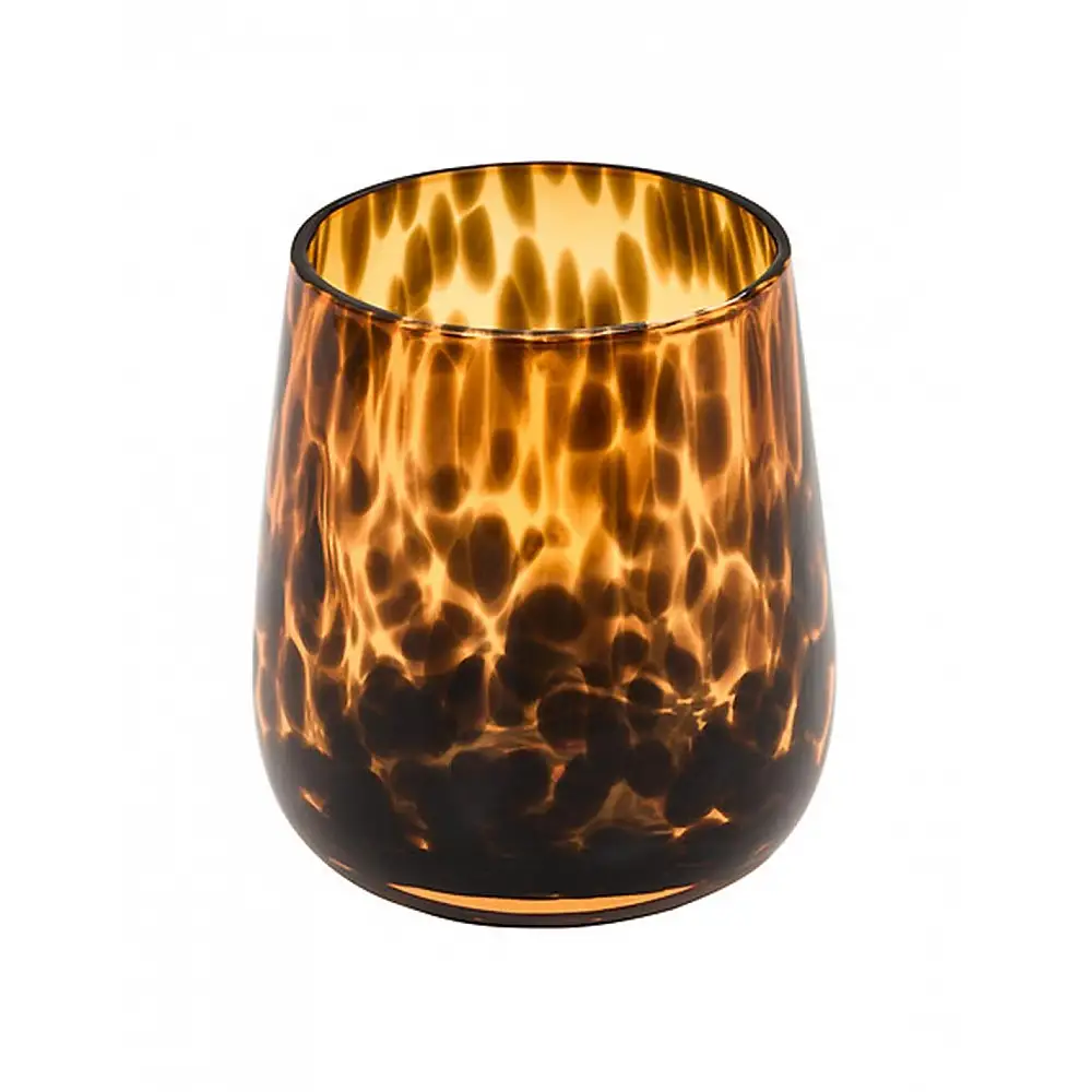 Ποτήρι οδοντόβουρτσας γυάλινο καφέ 8x9cm