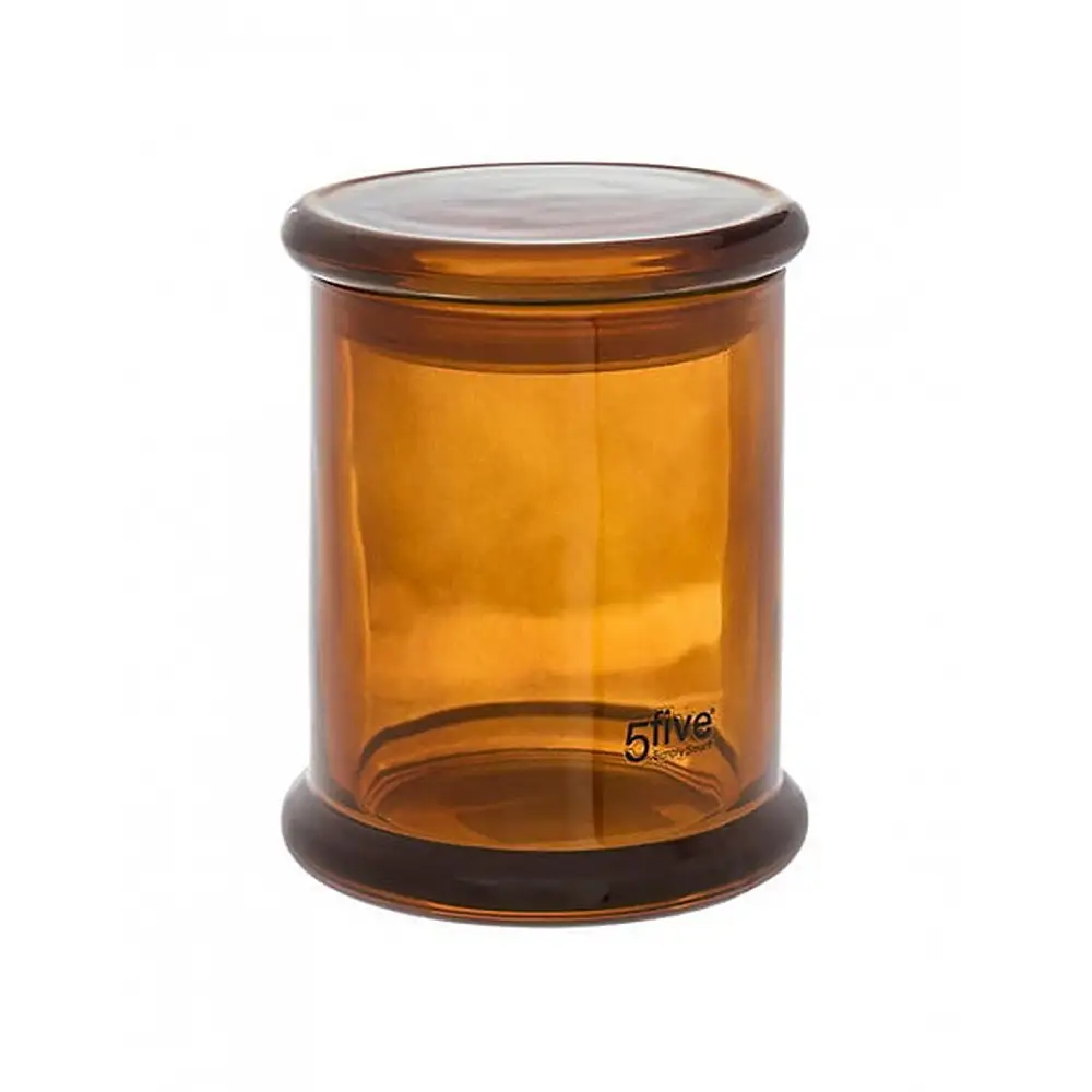 Βάζο αποθ. βαμβάκι μελί γυάλινο 9x11cm