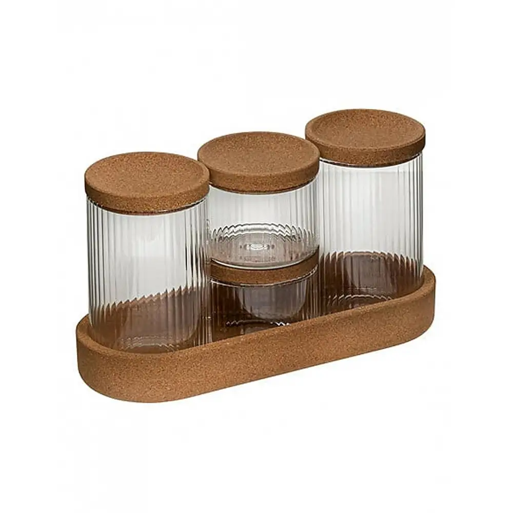 Βάζα 4 αποθήκευσης σε βάση 14x9,7x26cm