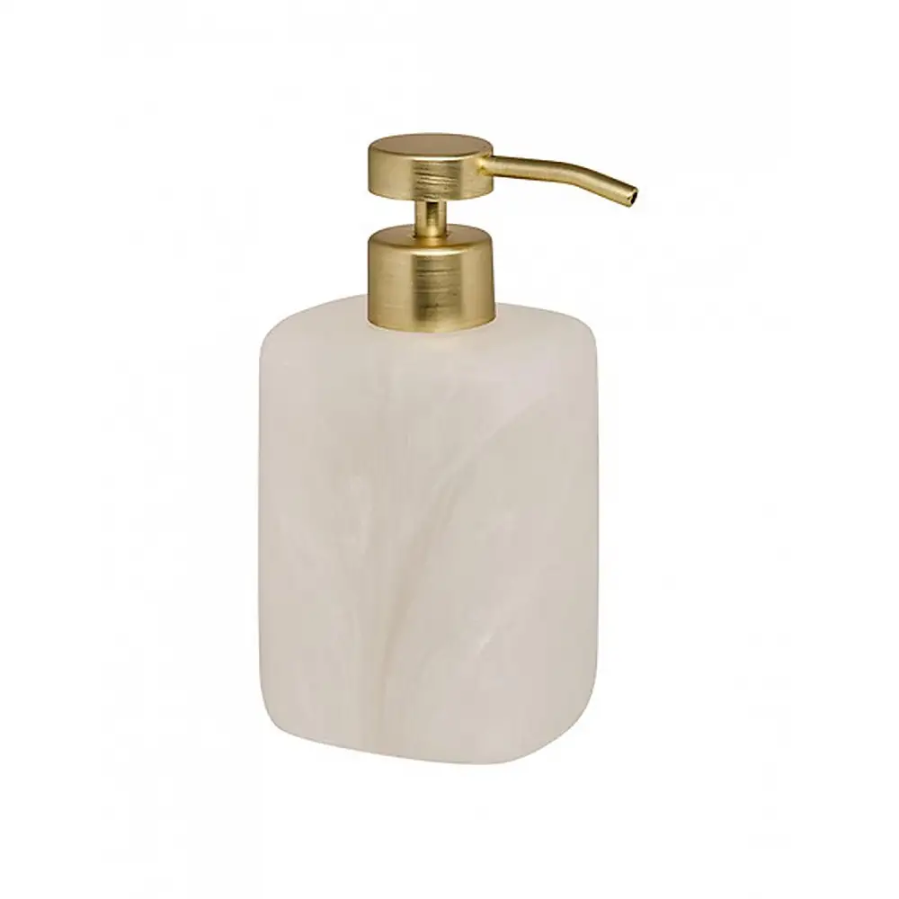 Dispenser marble εκρού polyresin 8,4x7,2x17cm