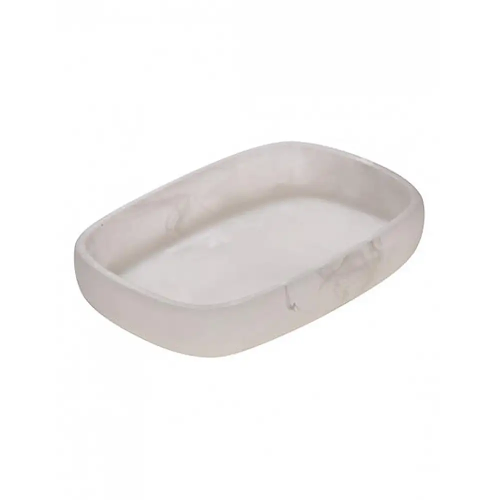 Σαπουνοθήκη marble εκρού polyresin 13,5x9,5x2,5cm