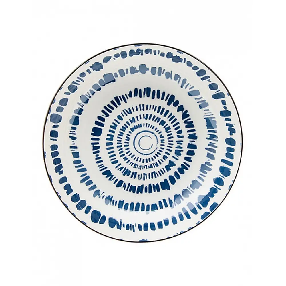 Πιάτο βαθύ πορσελάνη μπλε σχέδια Φ20H4,6cm