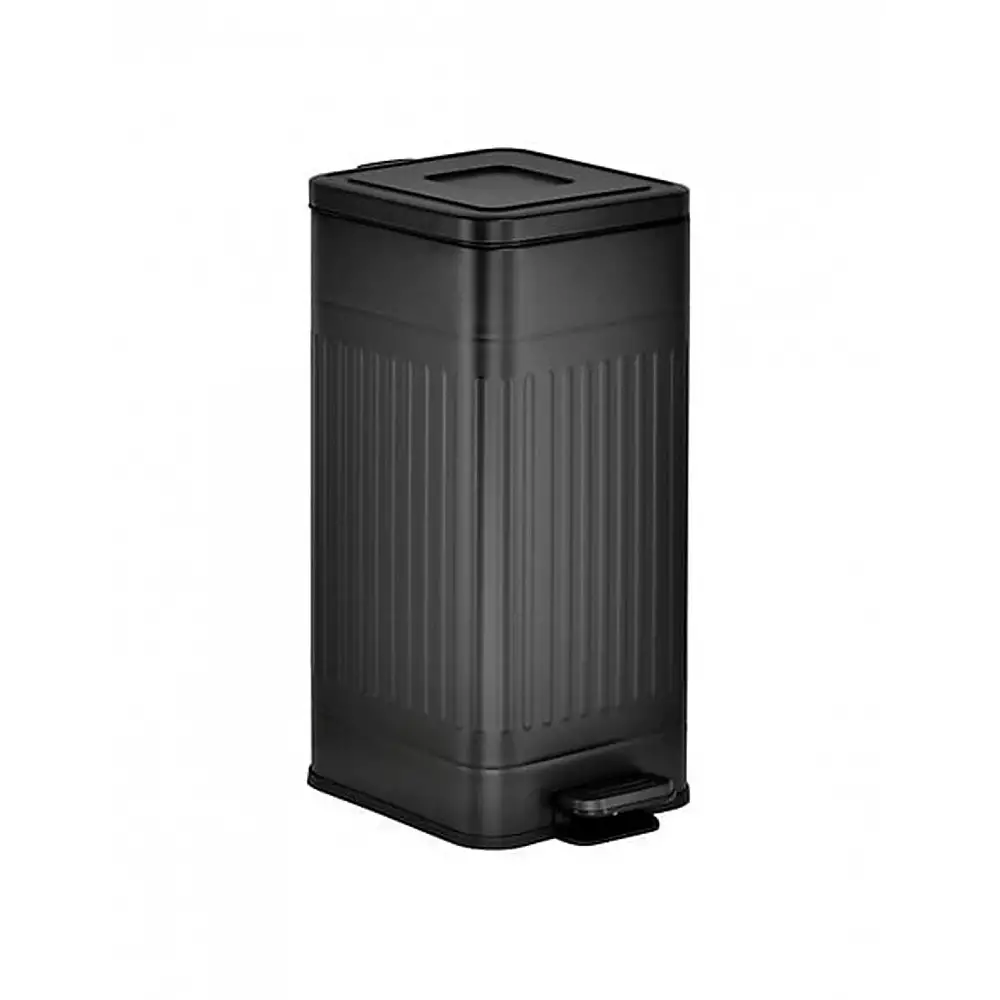 Κάδος απορριμμάτων μαύρος μεταλλικό  30l/35 x 27 x 58 cm