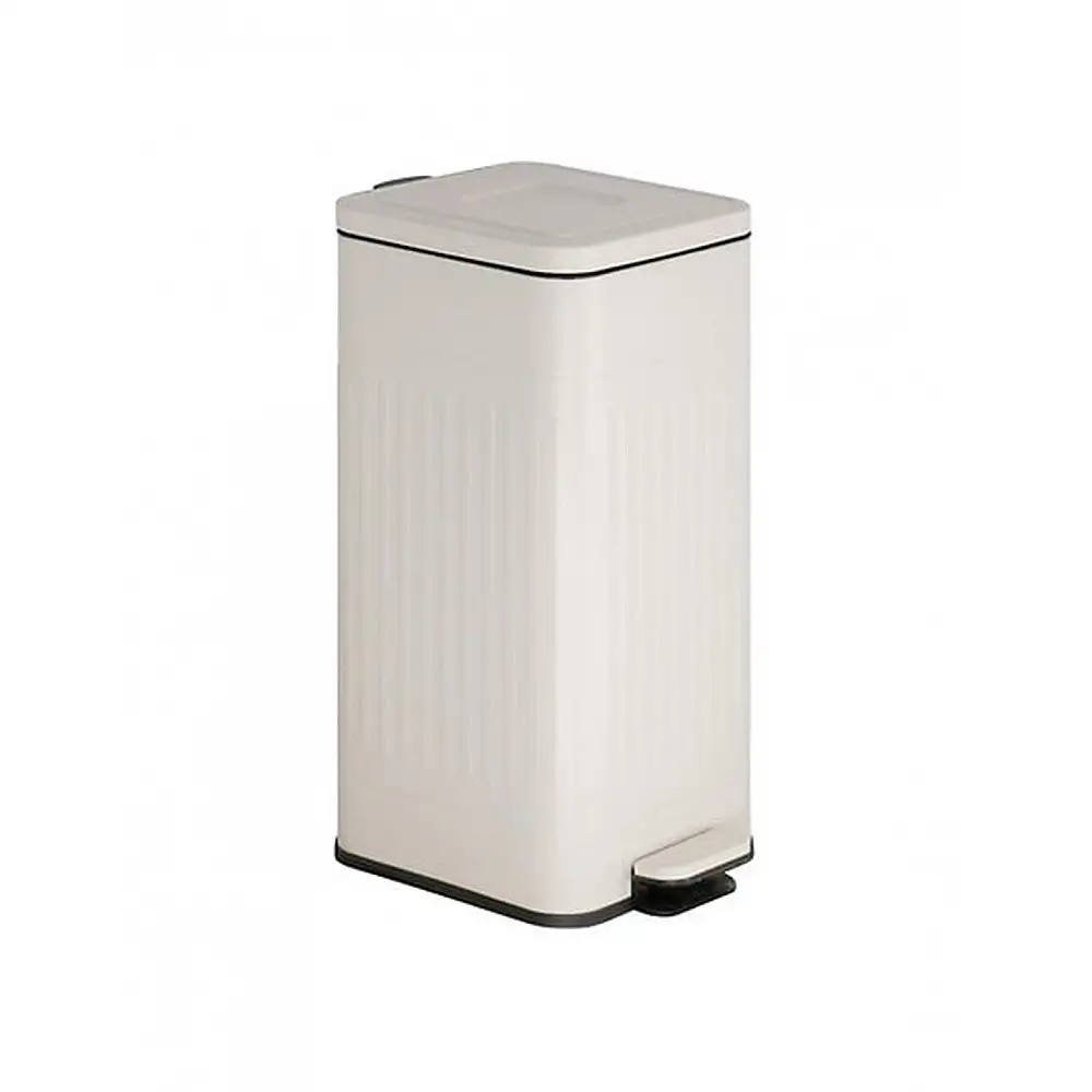 Κάδος απορριμμάτων λευκός μεταλλικό  30l/35 x 27 x 58 cm