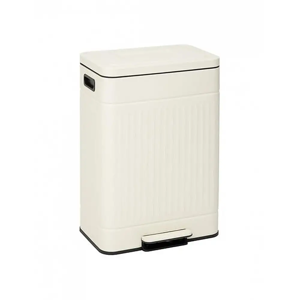 Κάδος απορριμμάτων λευκός μεταλλικό  2x30l/45,5 x 36,5 x 67 cm
