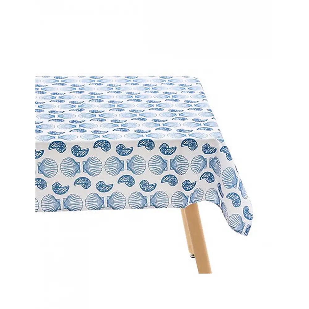 Τραπεζομάντηλο μπλε κοχύλια 140x240cm
