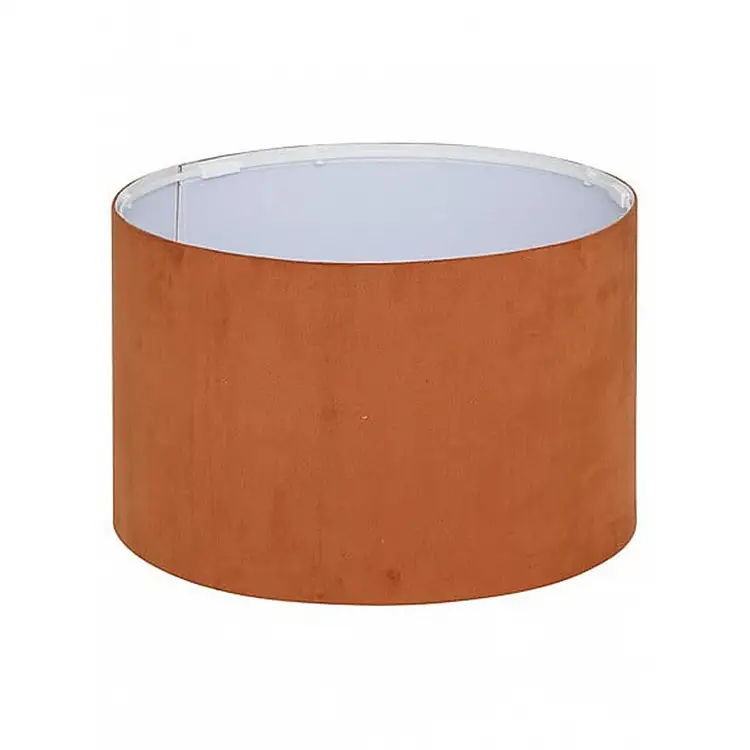 Καπέλο φωτιστικού πτυσ. βελουτέ  Terracotta Φ30x20cm