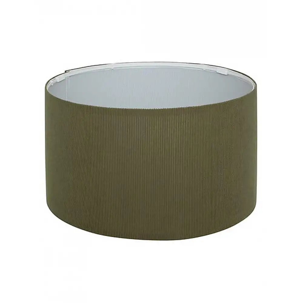 Καπέλο φωτιστικού πτυσ. κοτλέ χακί Φ30x20cm