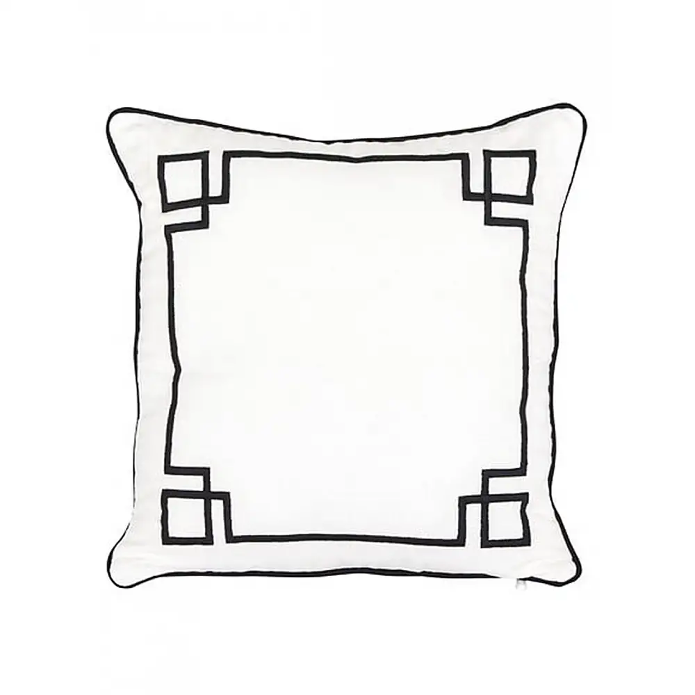 Μαξιλάρι λευκό/ μαύρο περίγραμμα 40x40cm