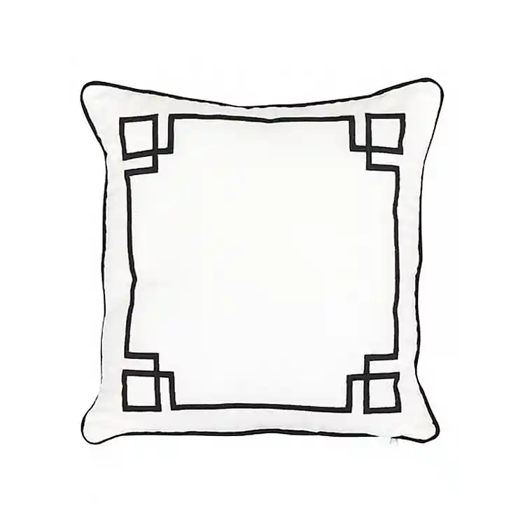 Μαξιλάρι λευκό/ μαύρο περίγραμμα 40x40cm