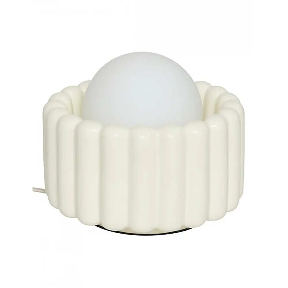 Απλίκα Stoneware στρογγυλή μπεζ 23x20cm