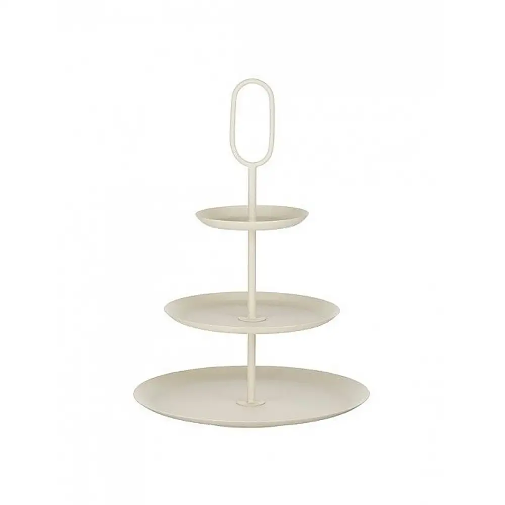 Πιατέλα τριώροφη cream 38x55cm