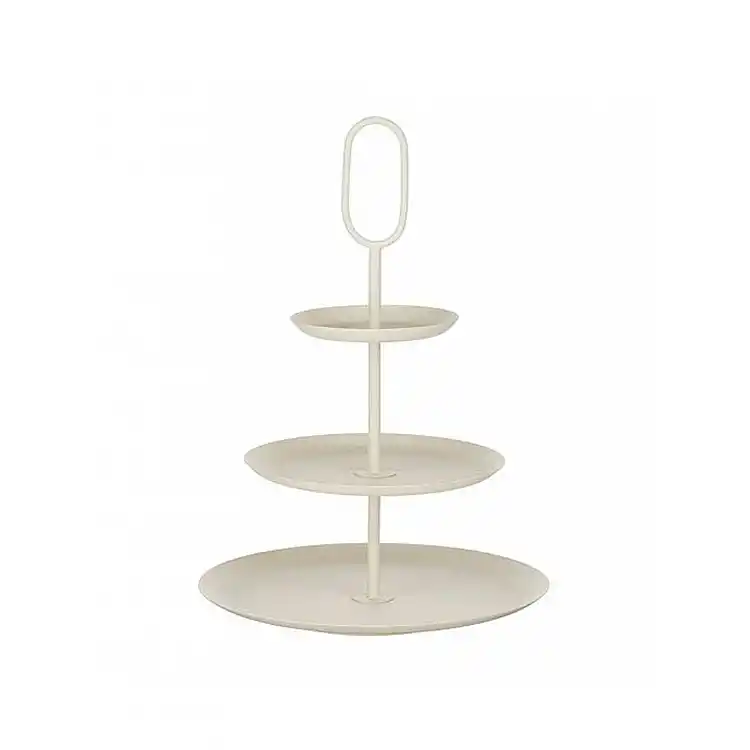 Πιατέλα τριώροφη cream 38x55cm