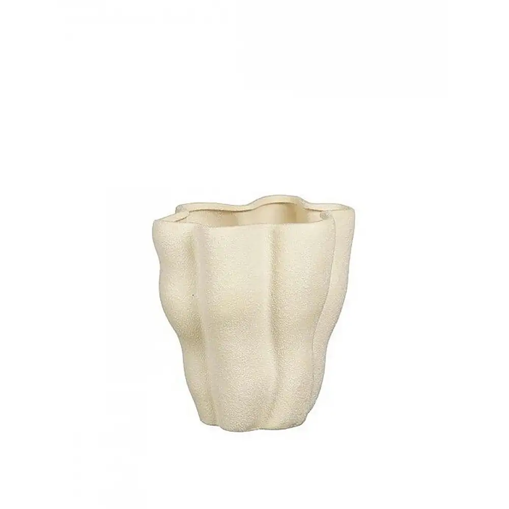 Βάζο κεραμικό λευκό 20,5x15,5x20,5cm