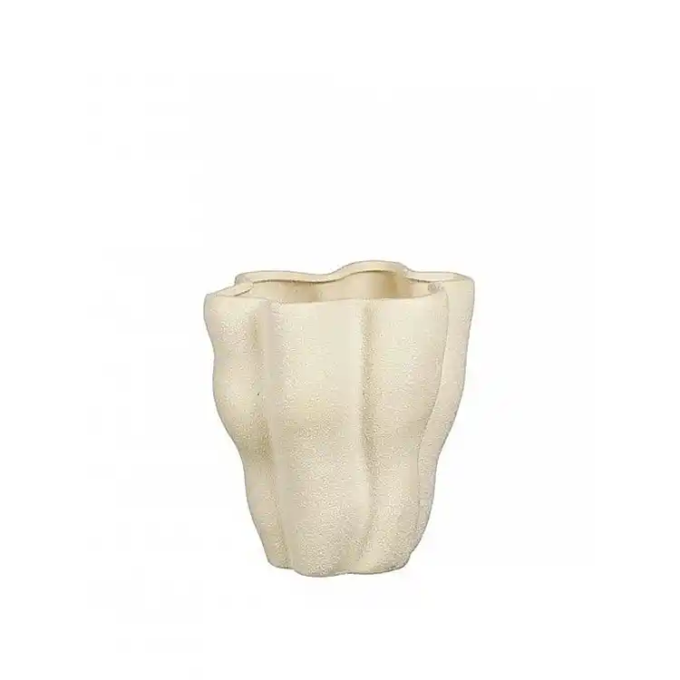 Βάζο κεραμικό λευκό 20,5x15,5x20,5cm