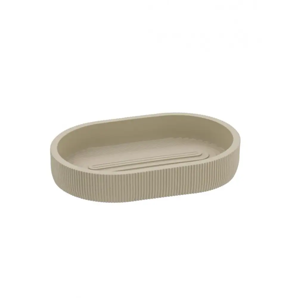 Σαπουνοθήκη μπεζ polyresin 13x9cm