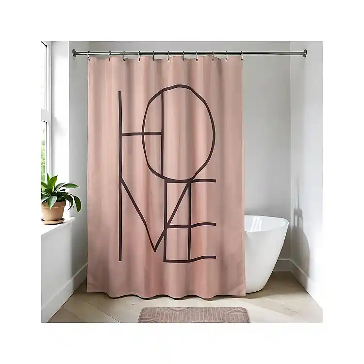 Κουρτίνα μπάνιου  HOME  κεραμυδί 180x200cm
