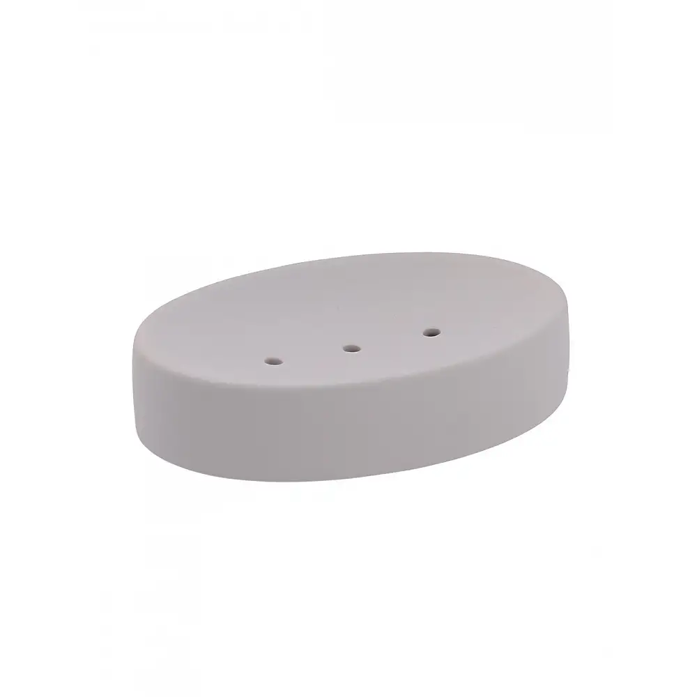 Σαπουνοθήκη stoneware γκρι ανοιχτό 13,2x8,7x3cm