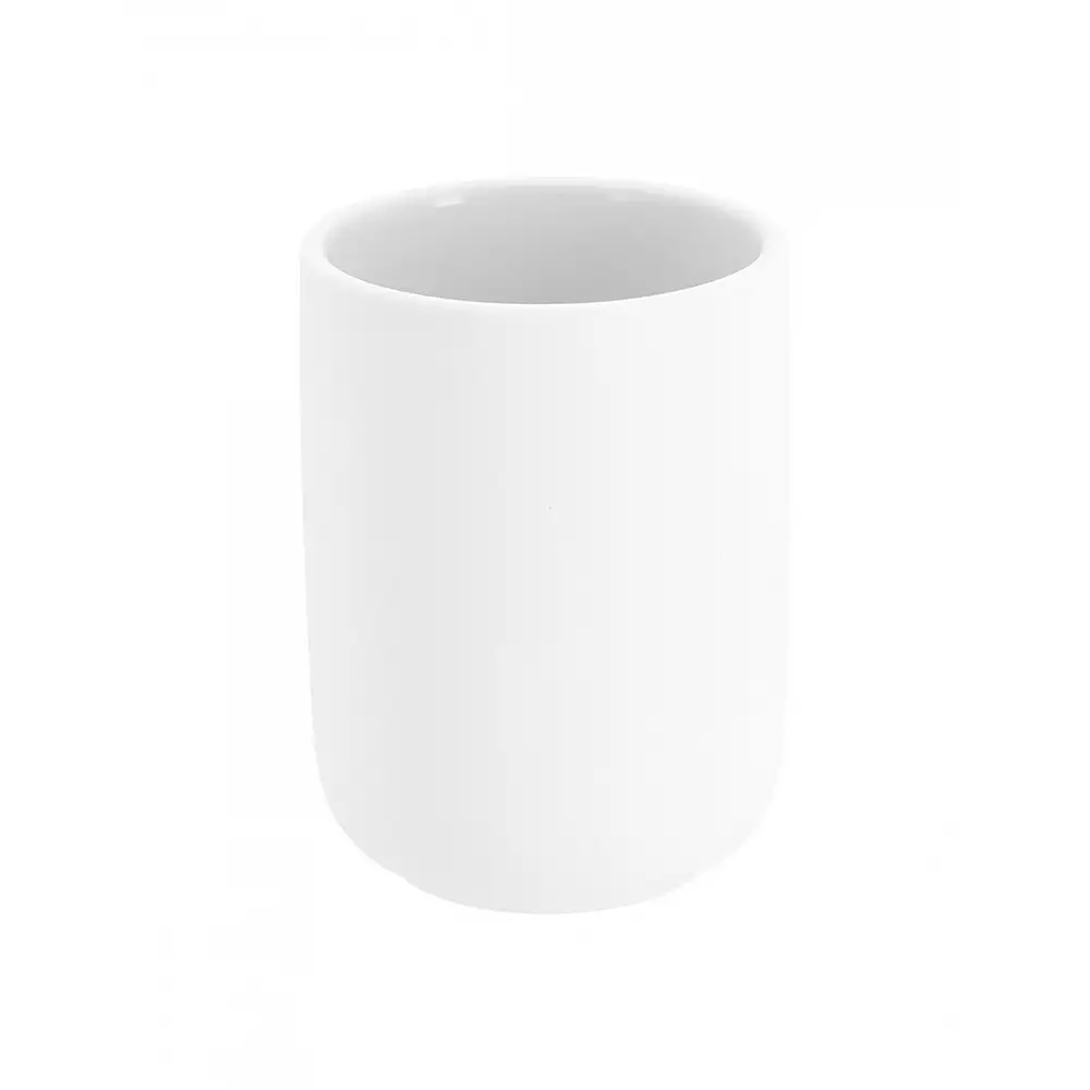 Ποτήρι οδοντ. λευκό stoneware 300ml/7,6x9,8cm