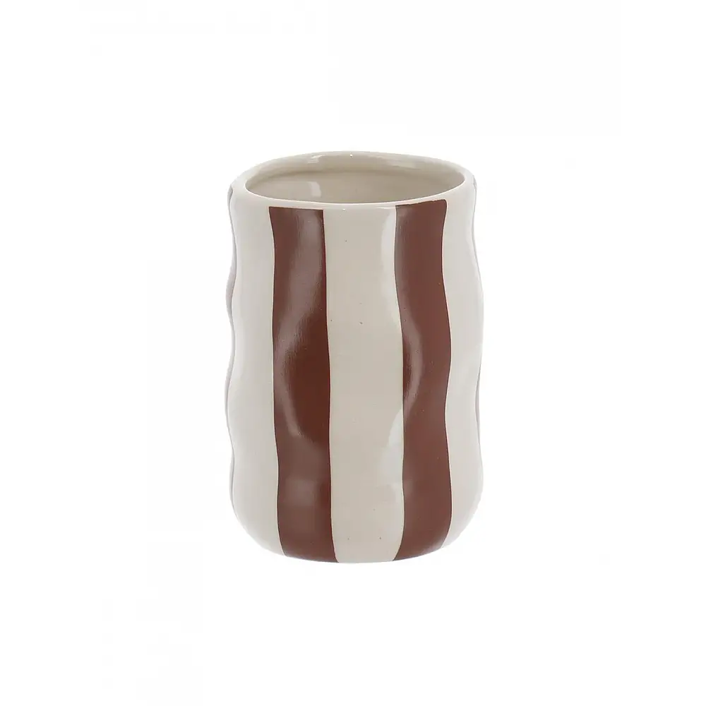 Ποτήρι οδοντόβουρτσας  MOCHA STRIPES  350ml/8x11,6cm
