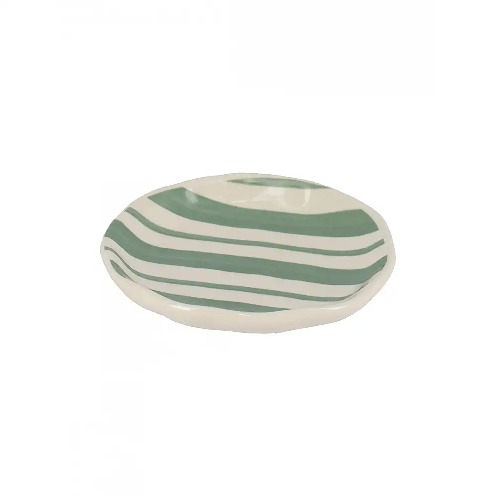 Σαπουνοθήκη  GREEN STRIPES  13,5x2,5cm