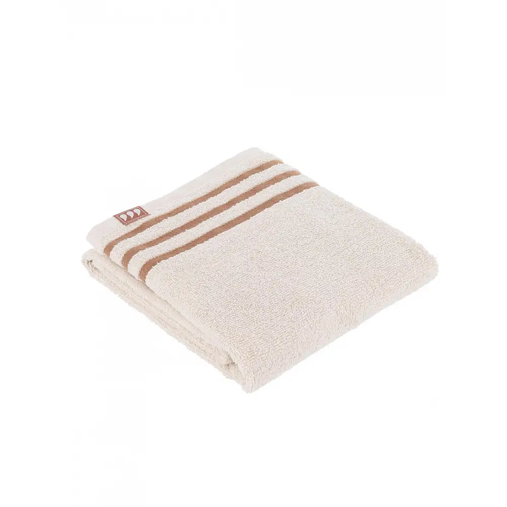 Πετσέτα μπάνιου εκρού/μόκα 100%βαμβάκι 50x90cm