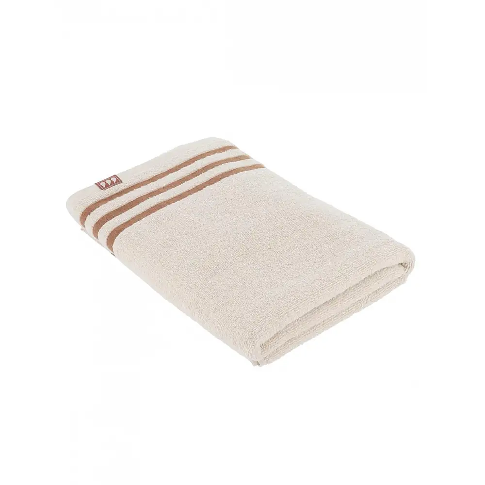 Πετσέτα μπάνιου εκρού/μόκα 100%βαμβάκι 70x130cm