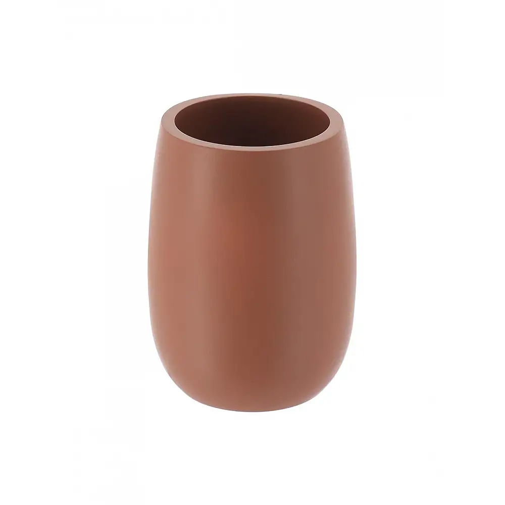 Ποτήρι οδοντόβουρτσας polyresin  Mocha 350ml/7,5x11cm