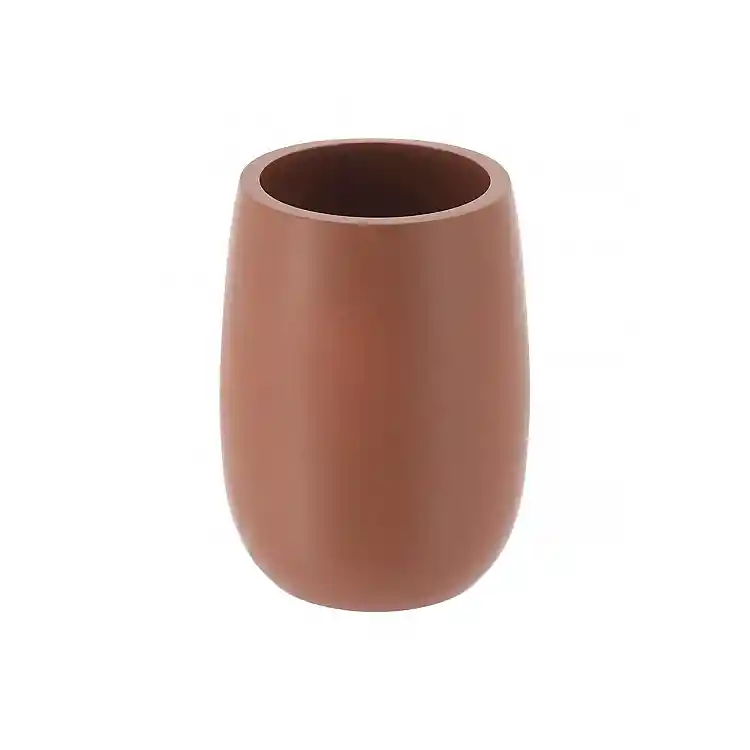 Ποτήρι οδοντόβουρτσας polyresin  Mocha 350ml/7,5x11cm