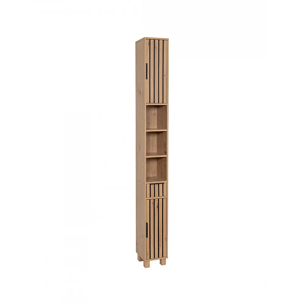 Στήλη mdf 3ράφια/2ντουλάπια 20x20x180cm