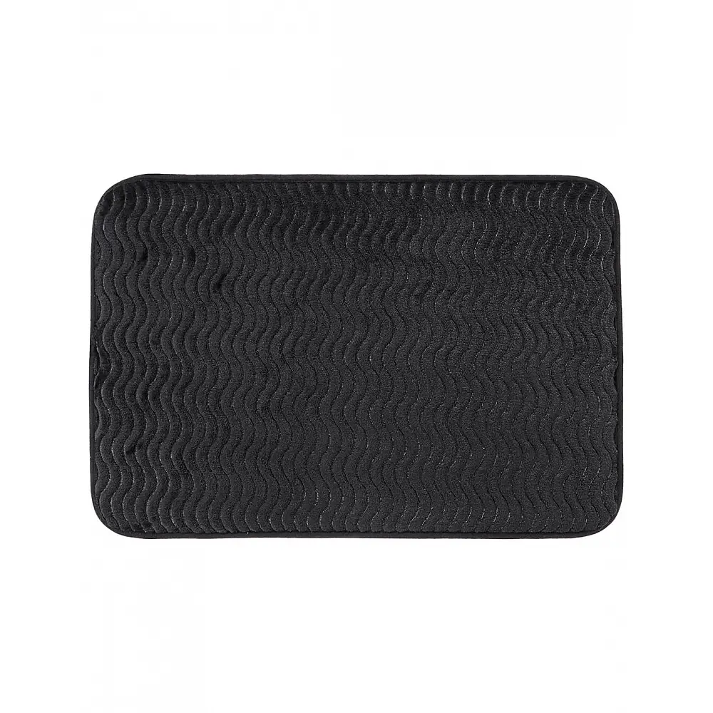 Πατάκι τουαλέτας  WAVE EFFECT  μαύρο 60x40cm