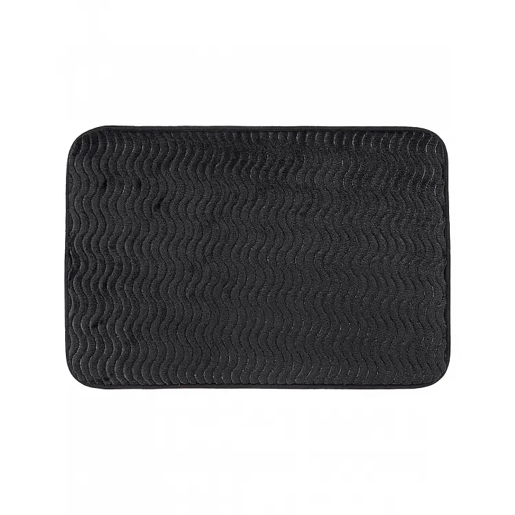 Πατάκι τουαλέτας  WAVE EFFECT  μαύρο 60x40cm