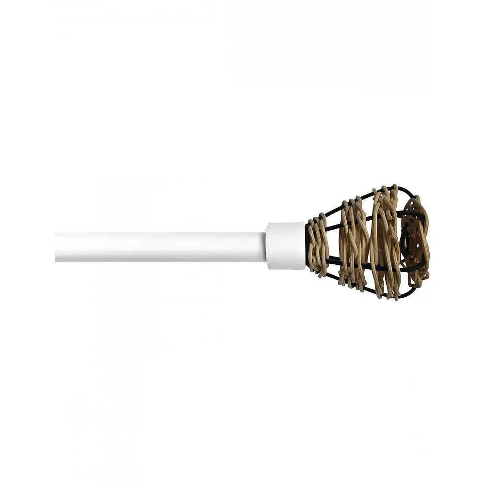 Κουρτινόξυλο μεταλλικό EVA λευκό  Φ19 επεκτ. 140-260εκ.