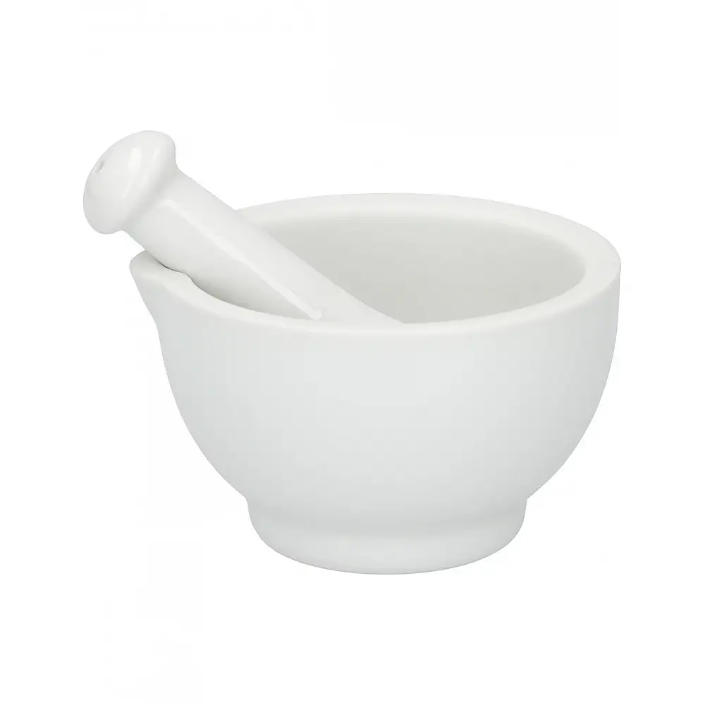 Γούδι πορσελάνη λευκό 10x10. 5x6. 5cm