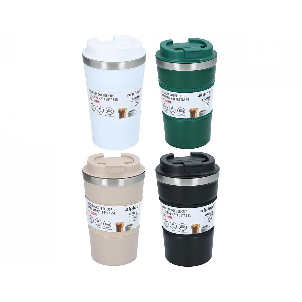 Ποτήρι θερμός 4χρώματα 350ml/9x15. 5cm