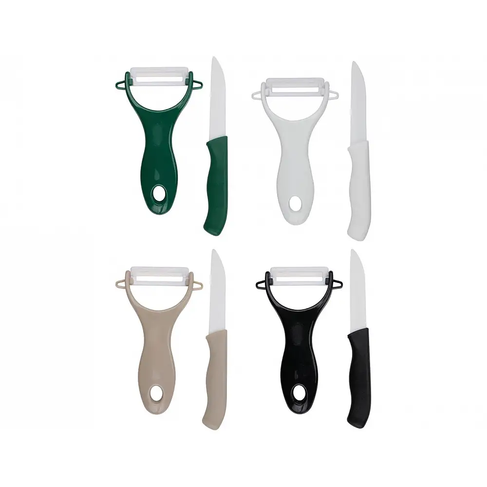 Μαχαίρι και peeler σετ2/ 4χρώματα 13/16cm