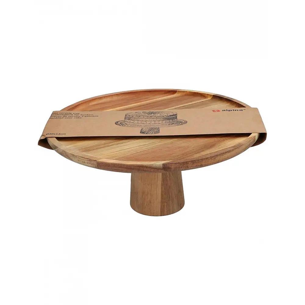 Τουρτιέρα ξύλινη με πόδι 30x13cm