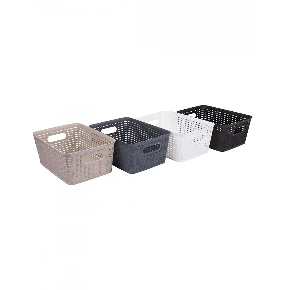 Καλάθι αποθ/σης πλαστικό 4χρώματα 36x26x15cm