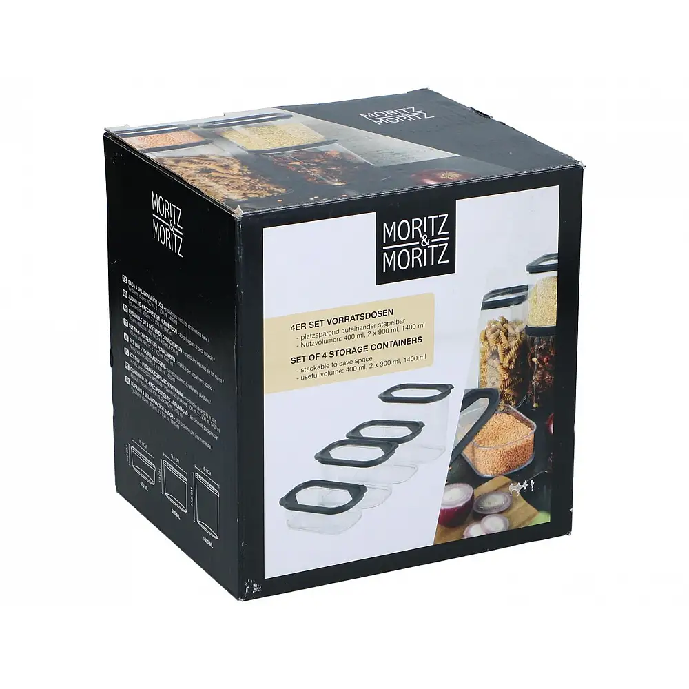 Δοχεία αποθήκευσης σετ4/ 19,5x16,8x21cm
