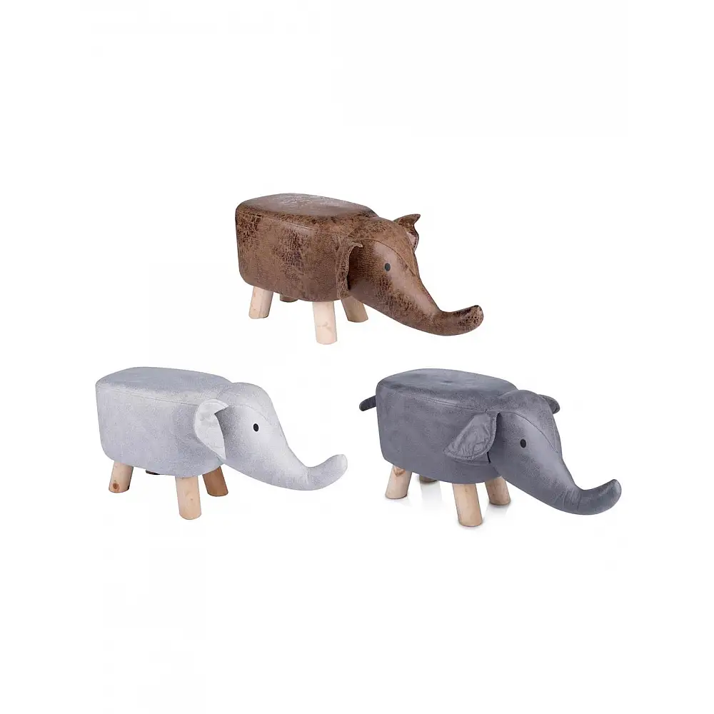 Σκαμπώ ελέφαντας 3χρώματα 58 x 22,5 x 27cm