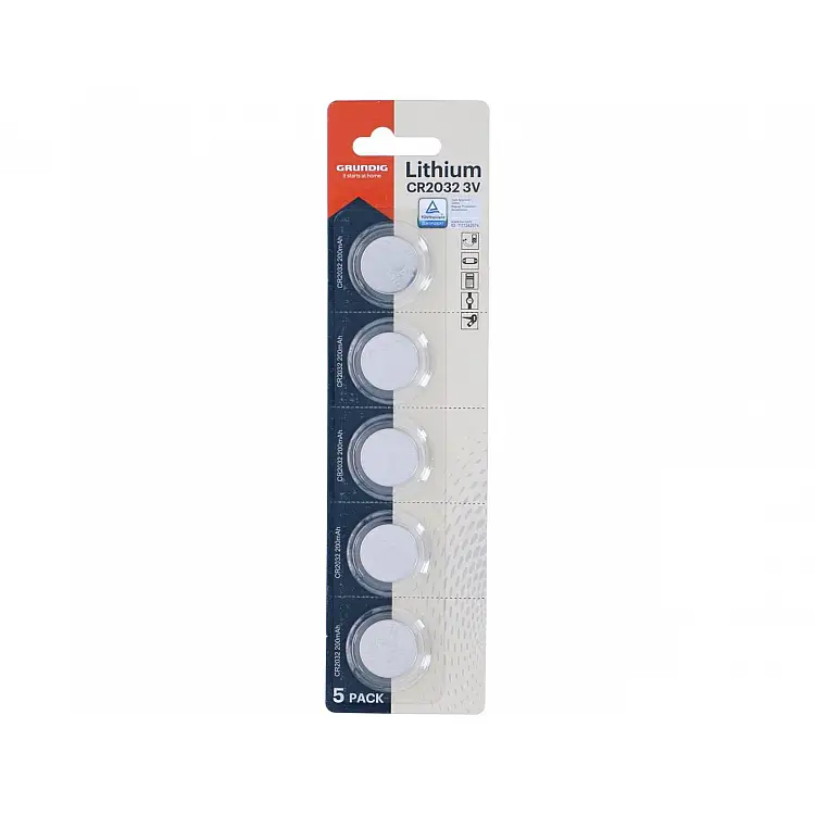 Μπαταρίες σετ 5τμχ στρογγυλό CR2032 3V, 200mAh
