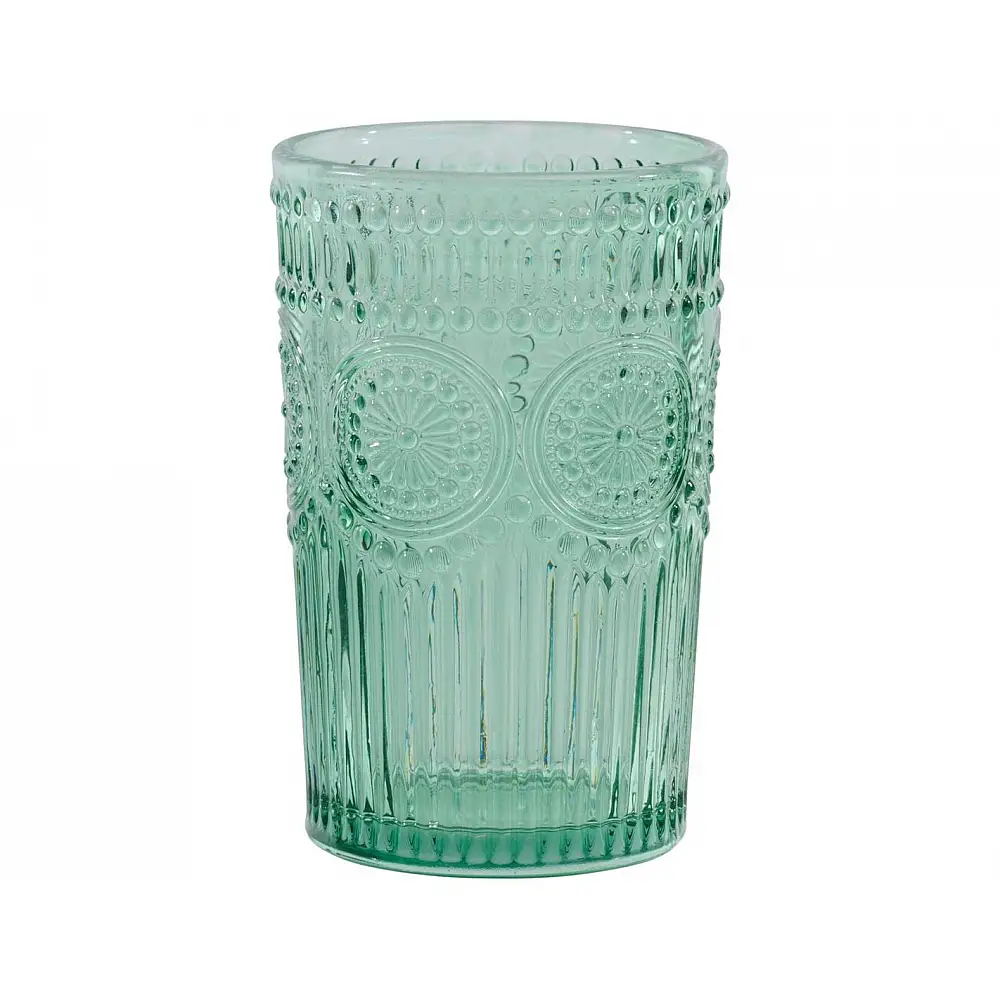 Ποτήρι νερού πράσινο s/4 κλασικό 360ml/7,8x12,6cm