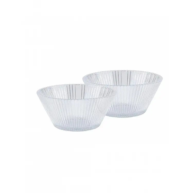 Μπωλ γυάλινο διάφανο s/2 300ml/12x5,5cm