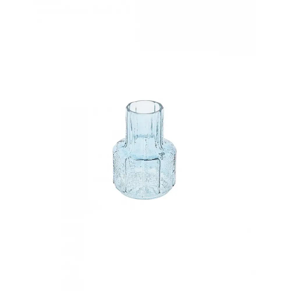 Βάζο γυάλινο θαλασσί 8x11cm