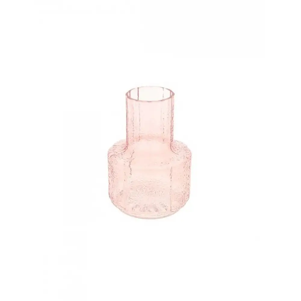 Βάζο γυάλινο ροζ 13,5x19cm